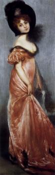 皮埃爾 卡列爾 貝勞斯 Young Girl In A Pink Dress